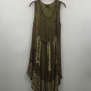 Pams Long Indian Sleeveless Dress